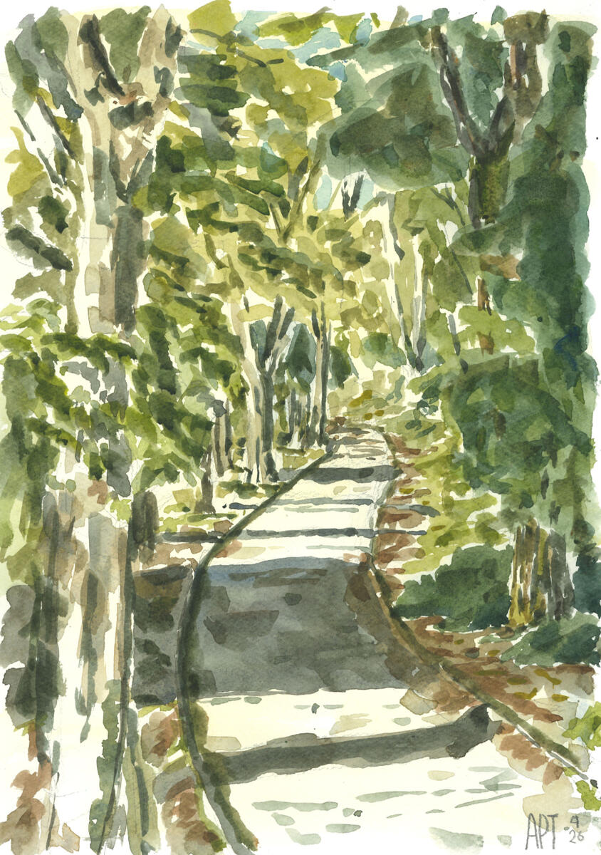 Highbury Park- Watercolour on Paper- A3